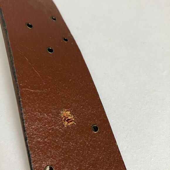 Miss Me Belt Size X Large Brown Leather Rhinestone Studded Buckle Belt Y2K. - Picture 11 of 13